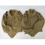 Two Royal Artillery 1949 pattern battle dress blouses, both size 11.