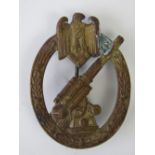 A WWII German army Flak badge, corrosion