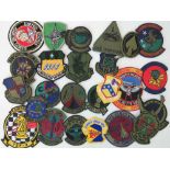 Twenty-five mixed US military patches.
