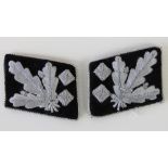 A pair of SS Generals collar patches for