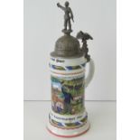 An Imperial German military stein. 32 cm