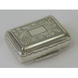 A Georgian HM silver vinaigrette, gilded interior, pierced floral design grate,