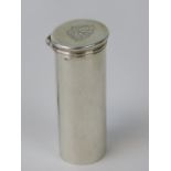 A Victorian HM silver conical nutmeg grater, lid lifting to release hinged grater cover,