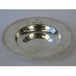 A HM silver small 'Armada' dish, 11.1cm dia, hallmarked Sheffield 1975, 3.13ozt.