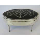 A delightful HM silver Art Nouveau jewellery casket with tortoiseshell lid,