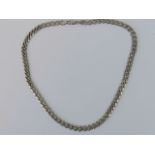 A 925 silver heavy curb link mens neck c