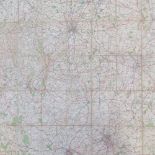 A c1920s hunting map of Croome Country, formerly belonging to Diane Coventry of Croome Court.