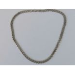 A 925 silver heavy curb link mens neck chain, 54cm long, 58.