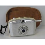 A Welta Penti late 1960's camera with side rod wind-on having Myer Optik Trioplan 1:3,5/30 lens.
