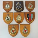 A quantity of Military themed shield shaped coats of arms- Defence Communication Network,