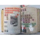 Art Journal for 1883 now containing a collection of mainly used world stamps.