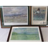 A facsimile copy of the Snaffles picture Tonnage, together with a signed Tom Carr hunting print,