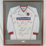 A signed Northampton Town Football Club, Nationwide - sponsored, players shirt,