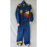 A contemporary Ford RS Cosworth badged racing drivers suit, marked size 50 upon.
