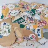 A collection of used world stamps,