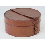 A vintage pigskin leather circular colla