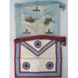 Masonic Regalia; a Mark Master Masons apron complete with strap,