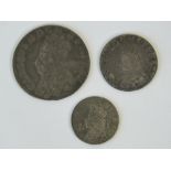 A three piece set (one coin deficient from full set) of Charles II Maundy Money undated and