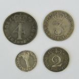 A full set of George III Maundy Money dated 1772 and comprising 4p, 3p, 2p and 1p coins.