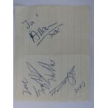 The Hollies autographs, five band members,