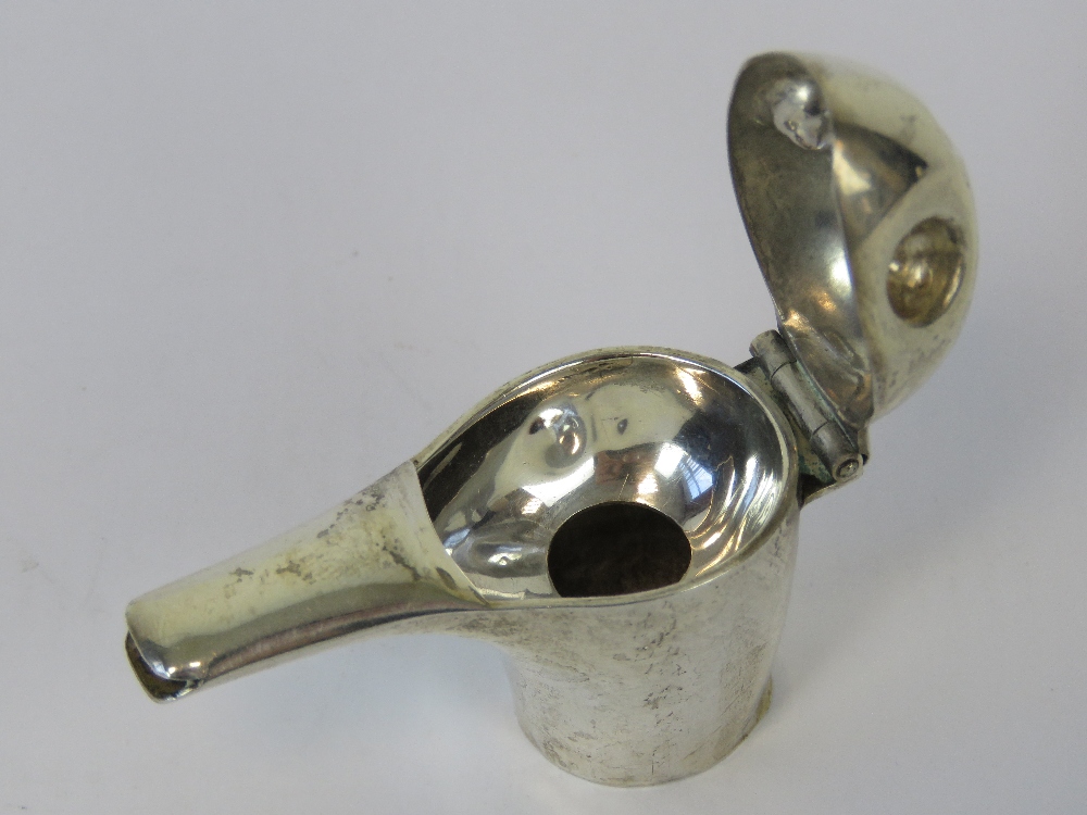 A delightful HM silver claret jug top in the form of a bird, - Image 2 of 3