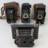 A No2 Kodak Brownie folding bellows camera with case,