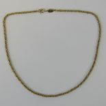 A 9ct gold fancy rope chain, 39.5cm long, hallmarked 375, 9g.