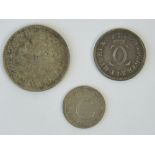 A three piece set (one coin deficient from full set) of Charles II Maundy Money dated 1670 and