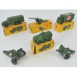 Four boxed Dinky military toys; Army Command Vehicle No677, Military Ambulance No626, 5.