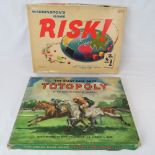 Vintage boardgames; 'Totopoly' and 'Risk