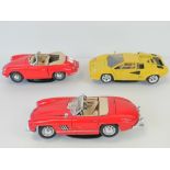 Three die-cast metal vintage Burago disp