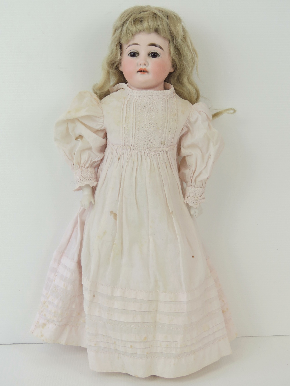 An early 20thC bisque head doll by Cuno