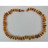 A string of Baltic amber beads assorted