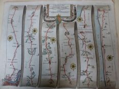 A COLLECTION OF 17TH , 18TH AND 19TH CENTURY ENGRAVED AND COLOURED MAPS TO INCLUDE EMAN BOWEN,