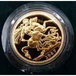 A 22CT GOLD PROOF £2 TWO POUND COIN 1987 ROYAL MINT NO. 00120