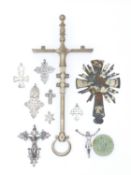 A GROUP OF VARIOUS COPTIC CROSSES AND EMBLEMS .19TH CENTURY. (QTY)