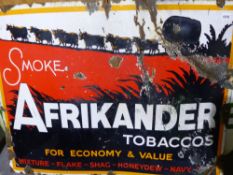 ENAMEL SIGN: AFRIKANDA TOBACCOS