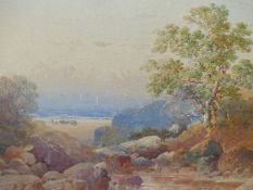 19TH CENTURY ENGLISH SCHOOL, TWO COASTAL VIEWS, INITIALLED AND DATED 1879 AND 1883, WATERCOLOURS, 24