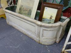 A LARGE COPPER LINED PAINTED PINE PLANTER