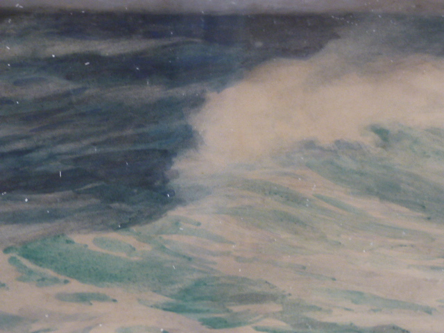 WALTER SEVERN, BREAKING WAVE, WATERCOLOUR, SIGNED AND DATED 1906, 33 X 47.5CM. J.MAAS & CO