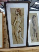 MID 20TH.C.SCHOOL, FIVE STUDIES OF FEMALE NUDES, OIL ON PAPER