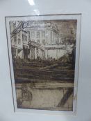 FRANK BRANGWYN, FISHMONGER'S HALL, SIGNED IN THE PLATE ETCHING, ANOTHER BY THE SAME HAND AND AN