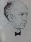 EMIL ORLICK, ETCHING, PORTRAIT OF RICHARD STRAUSS, SIGNED AND DATED, 1917.