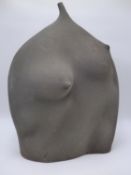 A GROUP OF THREE FEMALE FORM TORSO SCULPTURES BY D. COTTON