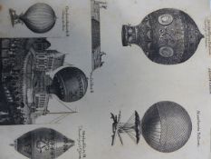 A SMALL GROUP OF 18TH CENTURY AND LATER PRINTS RELATING TO ASTRONOMY, AERONOTICS, ETC, SOME HAND