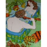 (ARR) EDWINA SANDYS, COUPLE IN A BATH, SIGNED AND NUMBERED 17/250, 67.5 X 51.5CM