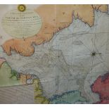 MAP, ROBERT SAYER, 1791, A NEW AND ACCURATE MAP OF THE NORTH OR GREAT GERMAN SEA.....ETC, FRAMED AND