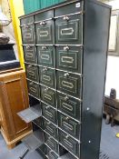 A GOOD VINTAGE INDUSTRIAL 24 DOOR LOCKER CABINET BY VENTA