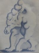 (ARR) JACQUES LIPCHITZ, PENCIL STUDY OF SCULPTURAL FORM, SIGNED, 37.5 X 27.5CM