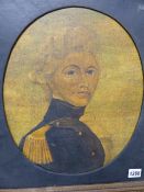 ENGLISH SCHOOL, OVAL PORTRAIT OF A NAVAL OFFICER,